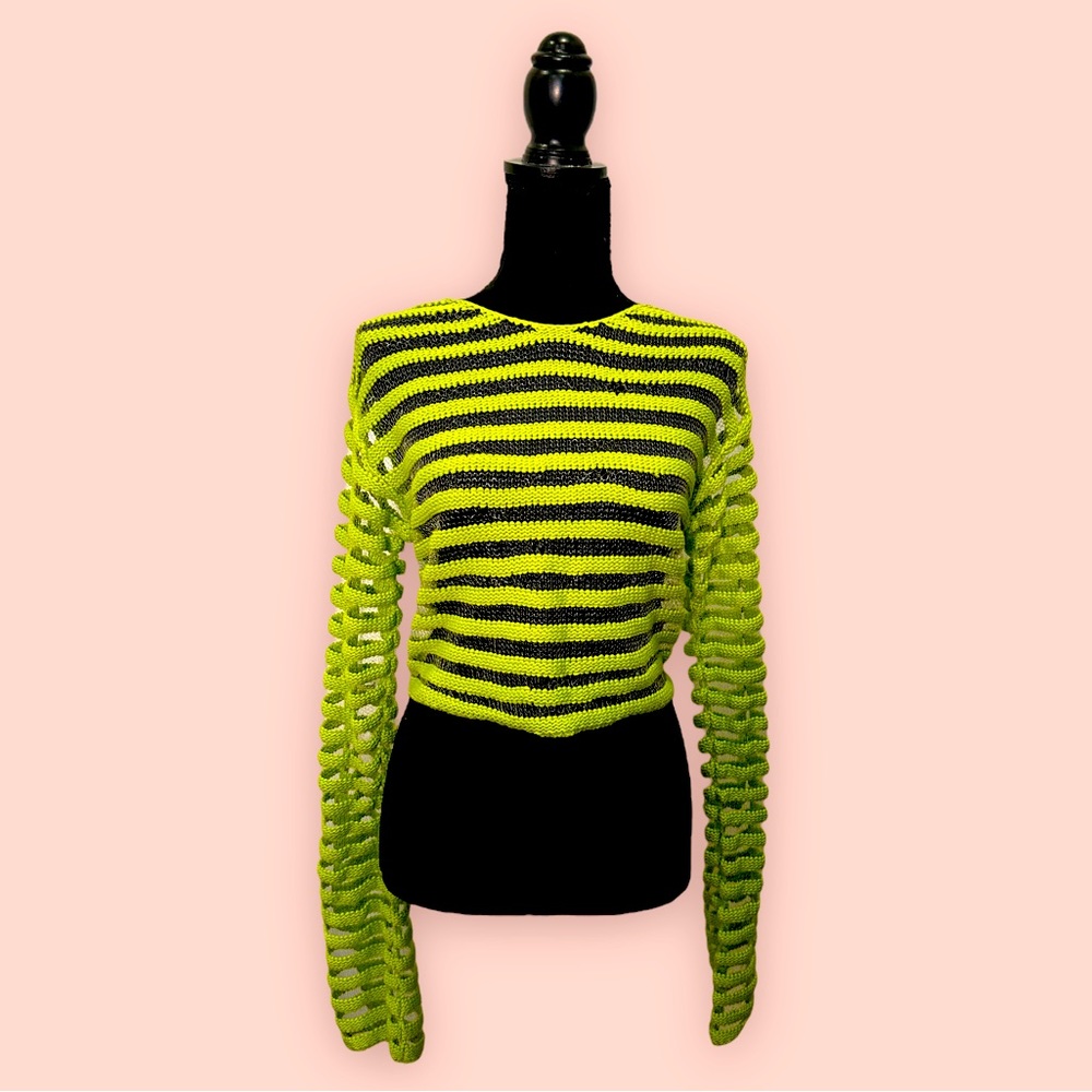 The Ragged Priest Neon Green Cropped Top NWOT